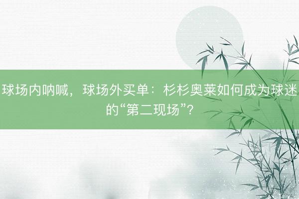 球场内呐喊，球场外买单：杉杉奥莱如何成为球迷的“第二现场”？