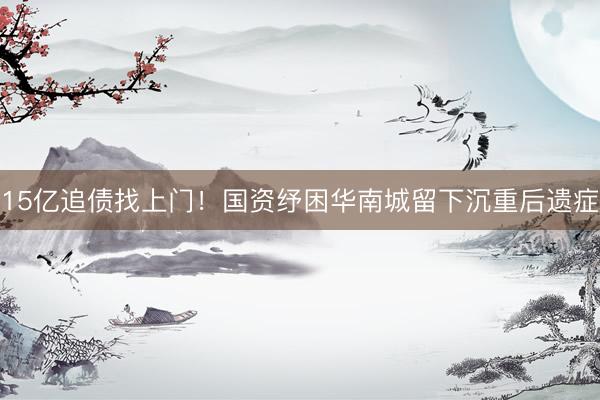 15亿追债找上门！国资纾困华南城留下沉重后遗症