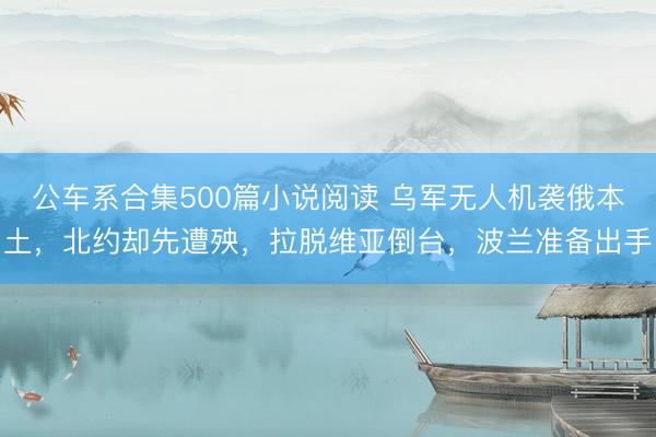 公车系合集500篇小说阅读 乌军无人机袭俄本土，北约却先遭殃，拉脱维亚倒台，波兰准备出手