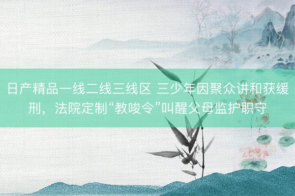 日产精品一线二线三线区 三少年因聚众讲和获缓刑，法院定制“教唆令”叫醒父母监护职守