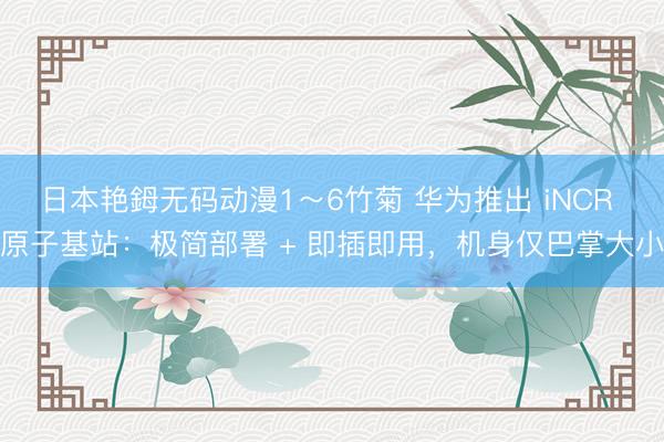 日本艳鉧无码动漫1～6竹菊 华为推出 iNCR 原子基站：极简部署 + 即插即用，机身仅巴掌大小