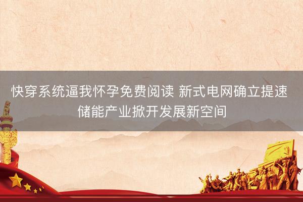 快穿系统逼我怀孕免费阅读 新式电网确立提速 储能产业掀开发展新空间